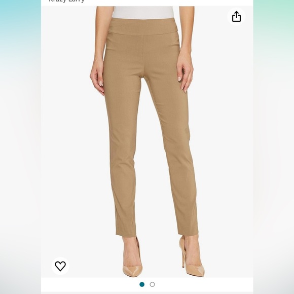 Krazy Larry Pants - Krazy Larry Size 6 Stretch Cropped Taupe Women’s Pants Retail $119.00